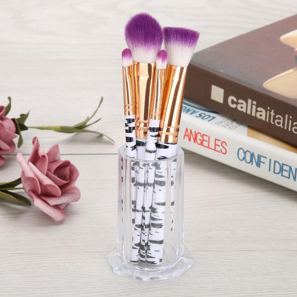 Nail Art Brush Storage Holder Painting Pen Case Organizer Manicure Tool Container (Transparent)