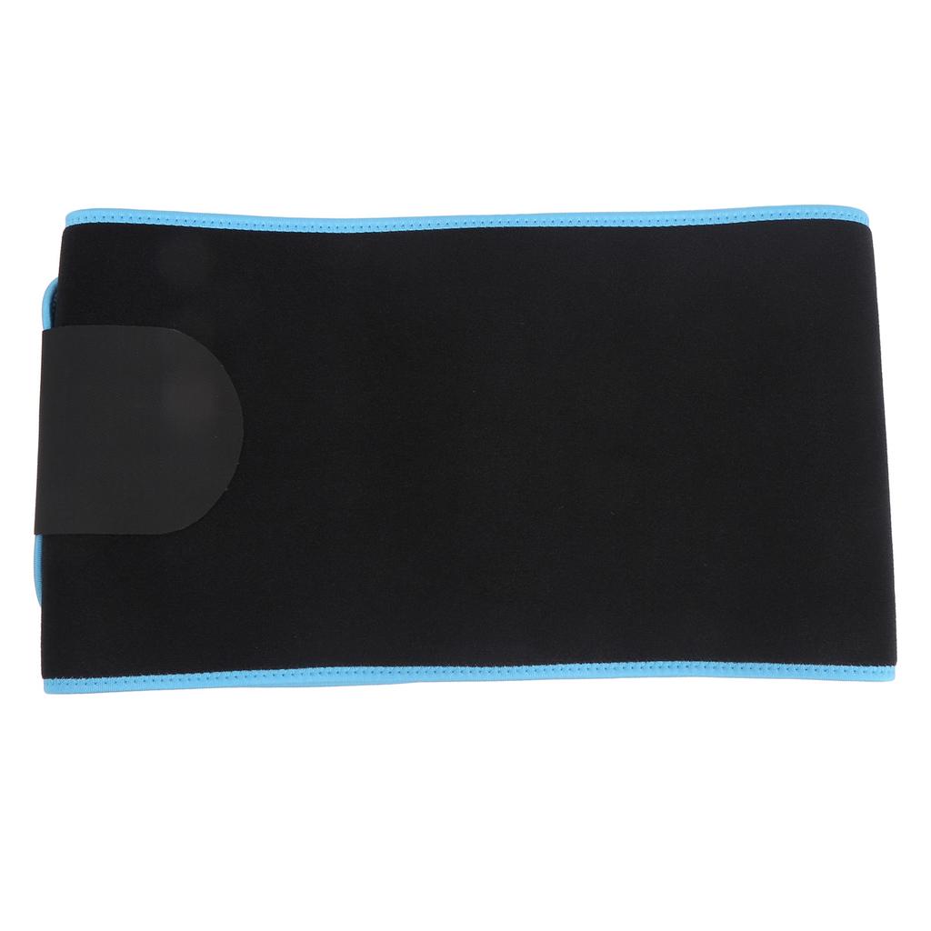 Waist Support Trimmer Belt Elastic Sports Fitness Waistband   Body Brace 124 X 23cm(Black Blue )