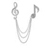 Gifts Zinc Zinc Alloy Clothes Accessories Sweater Coat Collar Pin Korean Style Badge Musical Note Brooch