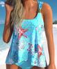 Women's Swimwear Tankini 2 Piece Regular Swimsuit 2 Piece Beautiful Floral Printed Pattern Halter Swimsuit Sport Beachwear S-6XL