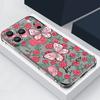 Custodia per Telefono in Silicone con Stampa di Rose e Farfalle per iPhone 17 Pro Max 16 15 14 Pro Max 13 12 Pro 11 Cover Trasparente Morbida Antiurto