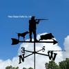 Weather Vane Ornament: Outdoor Wrought Iron Spray-Painted Roof Decoration Metal Craft