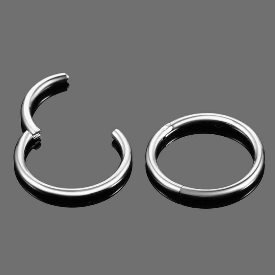 6/8/10/12mm Stainless Steel Nose Rings Hoop for Women Men 18G 16G Cartilage Piercing Body Jewelry Segment Lip Ring