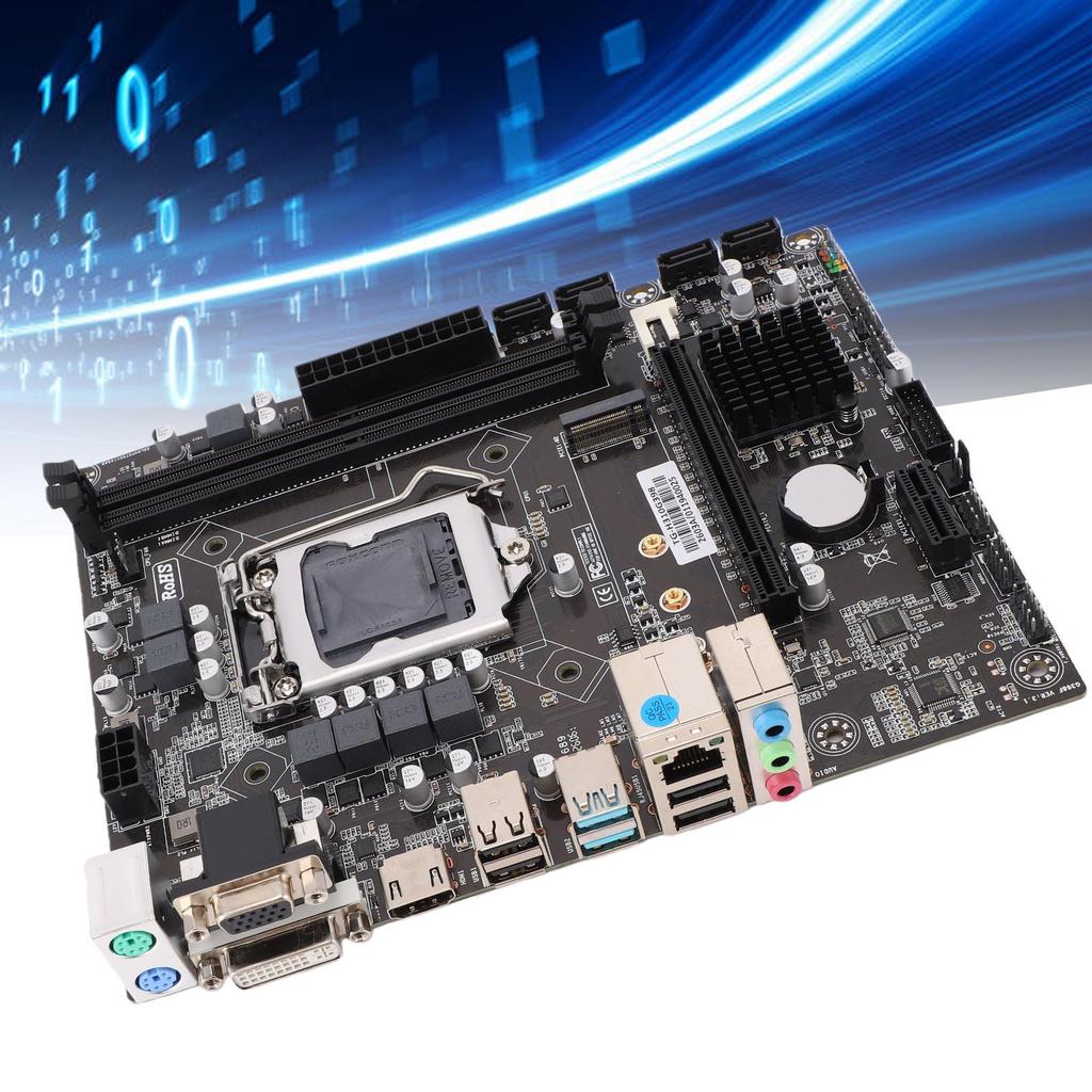 H310 LGA1151 Desktop Computer Motherboard, Micro ATX DDR4 Gaming Motherboard, NVMe M.2, 6Gb, USB 3.0, DVI, HDMI, VGA Interfaces