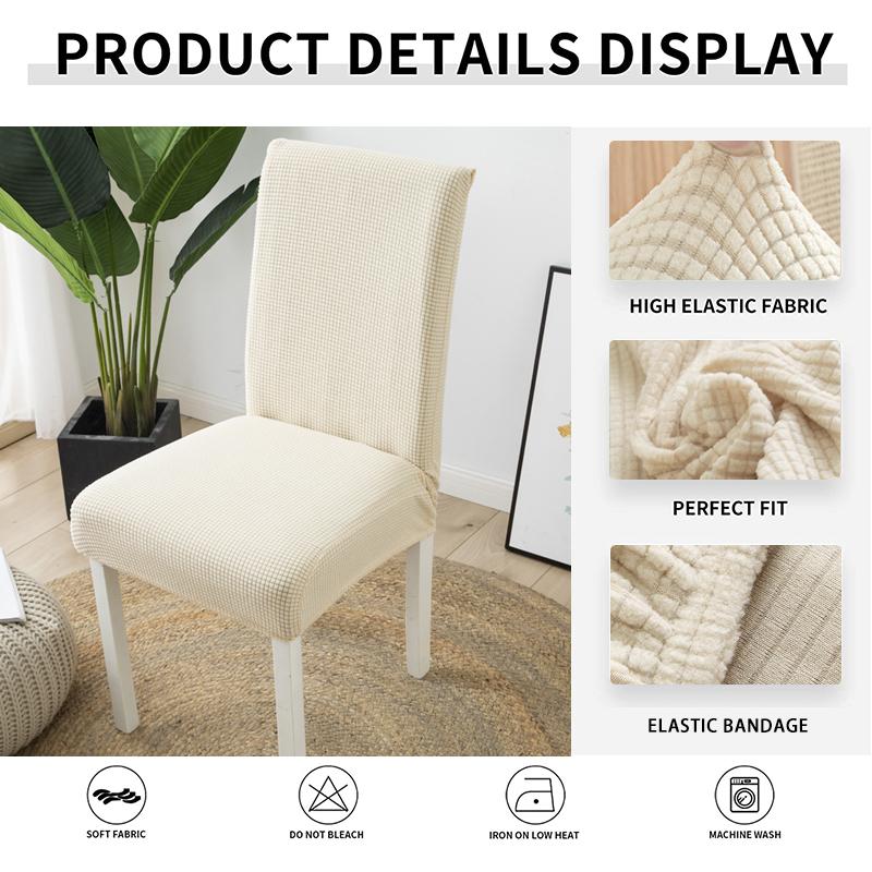 Dining Chair Covers Set Stretch Jacquard Chair Covers for Dining Room Parson Chair Slipcover Washable Removable Dining Chair Slipcover Chair Covers