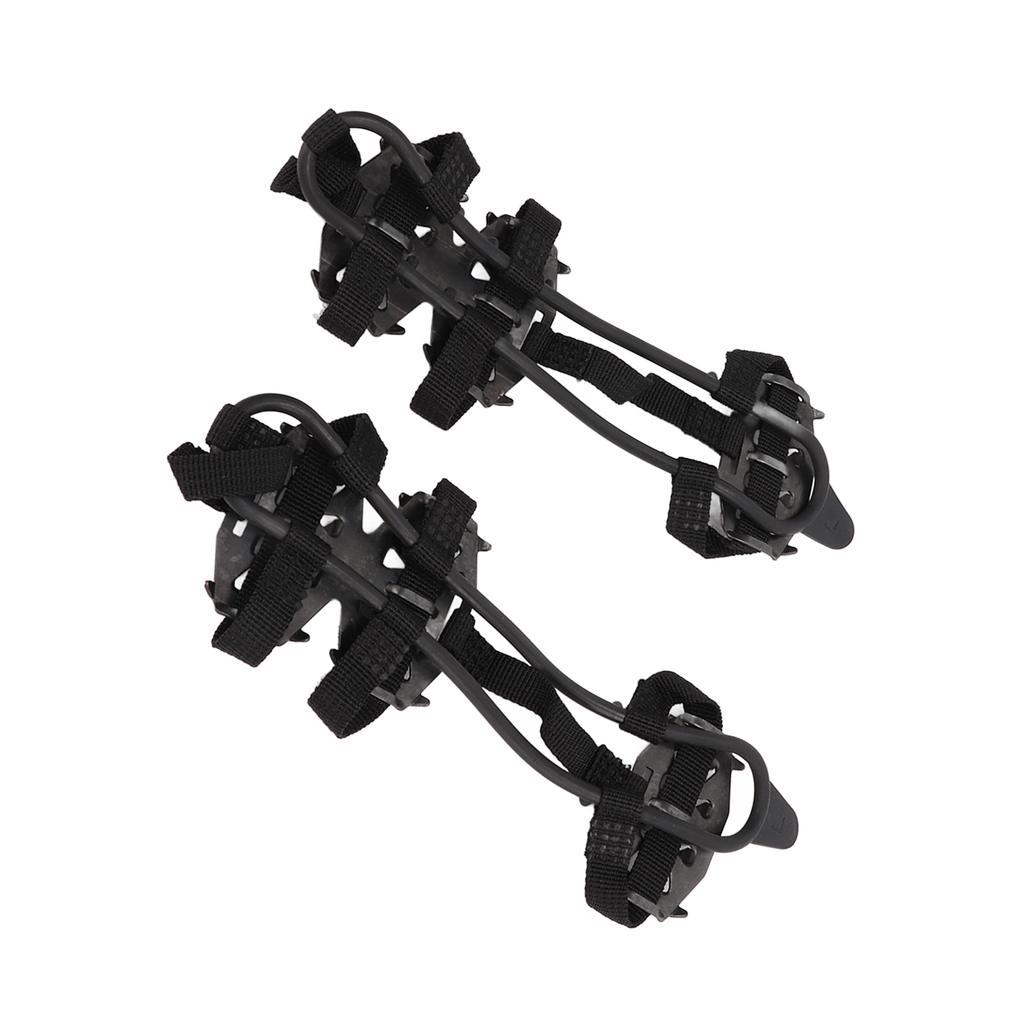 1 Pair 24 Teeth Climbing Crampons Stainless Steel Antiskid Outdoor Snow Ice Shoe Covers