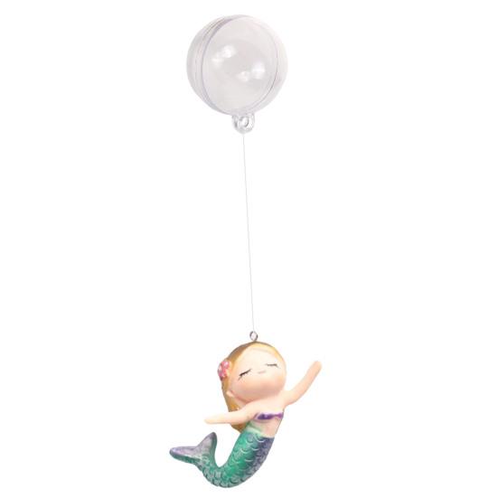 Mermaid Figurine Fish Tank Ornament Cartoon Shape Adorable Appearance Eco-friendly Mini Aquarium Floating Decor Accessories