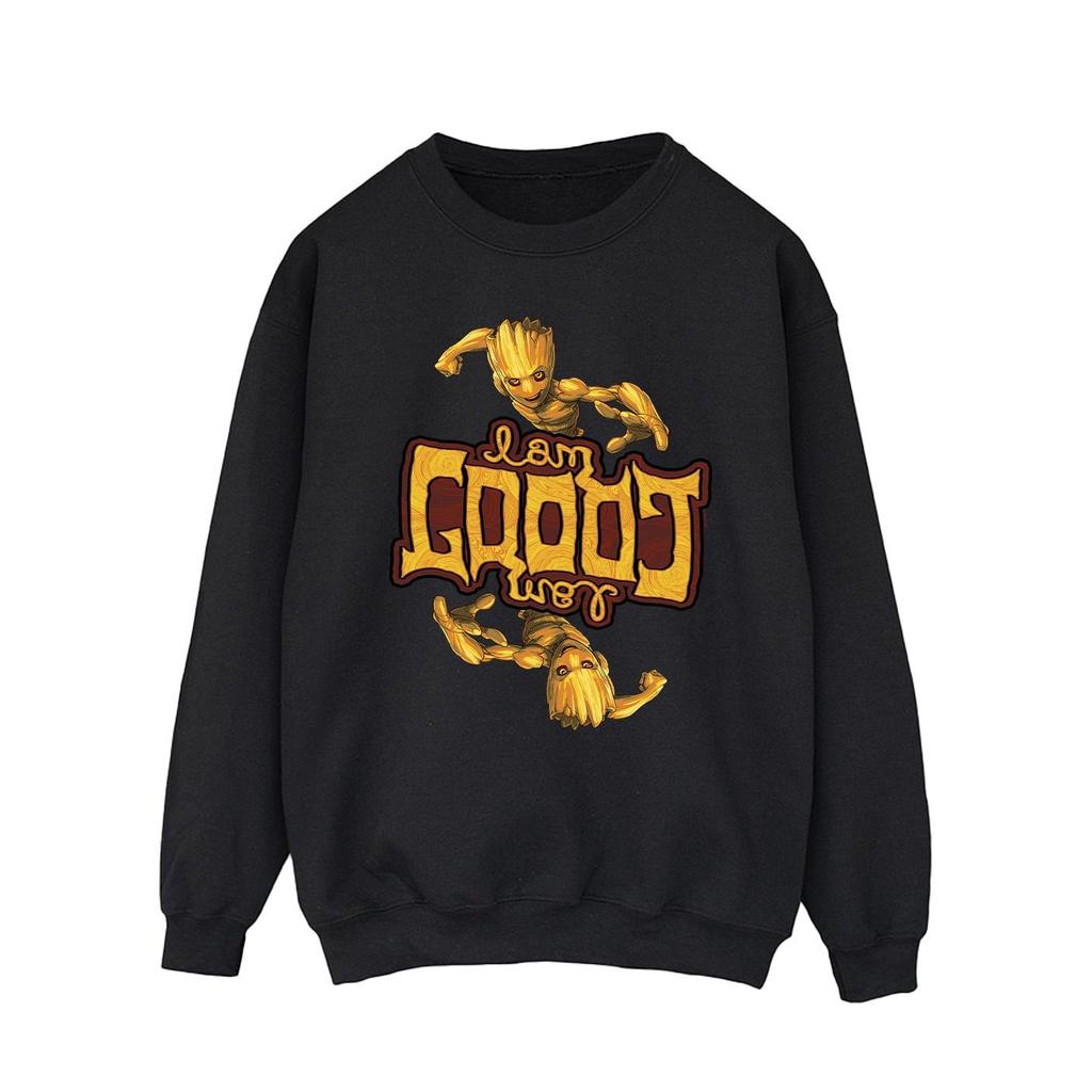 Marvel Mens Guardians Of The Galaxy Groot Inverted Grain Sweatshirt