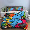 Colorful Abstract Art Decor Set Bedding Set With 1 Duvet Cover 2 Pillowcases Single Double King Queen, Gift