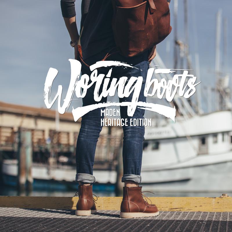 Madden 875 Men's Spring Mid-Top Leather Retro British Style Work Boots