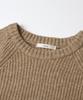Tobaseu Hazzi Crop Raglan Knit Top (Melange Brown)