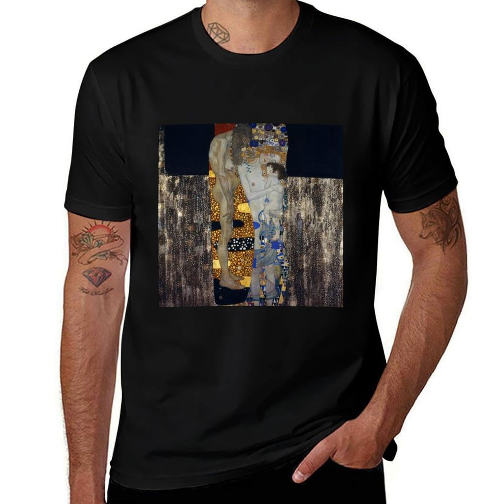 The Three Ages Of Unisex Gustav Klimt Tshirt Christmas Casual Tee Shirt