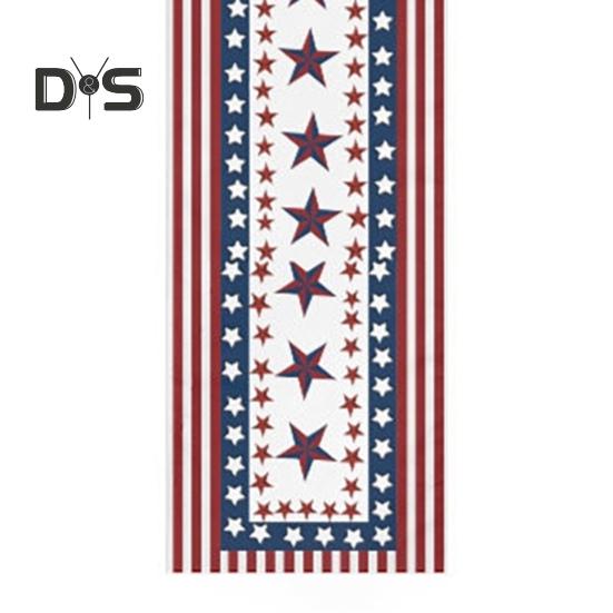 Tischläufer zum 4. Juli, USA-Sterne/Streifen-Muster, Tischläufer, Unabhängigkeitstag, patriotische Dekoration für den Gedenktag, Heimküche, Esstischdekoration
