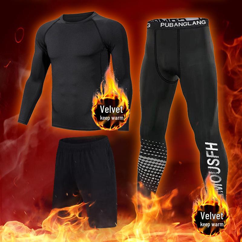 Men's High Elasticity Winter Running Base Layer Suit