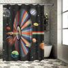 Colorful Space Shower Curtain with Solar System Planets for Bathroom Decor 180x240cm