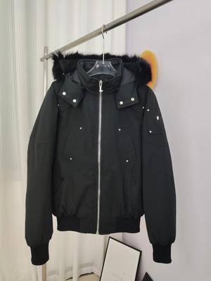 Herren Kapuzen-Elch Daunenjacke mit Fuchs Pelzkragen