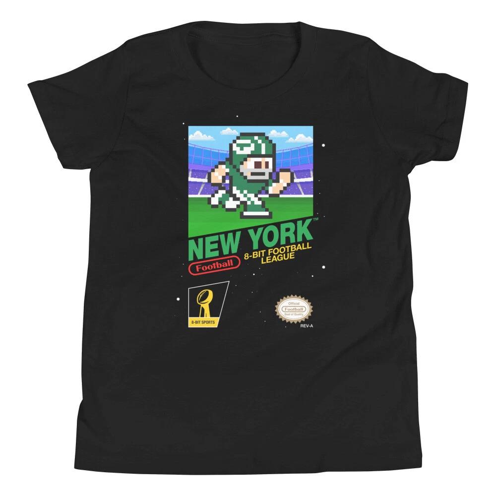 

New York Jets Football 8-bit Nintendo Retro Jersey Youth Kid Child Boys T-Shirt 3XL