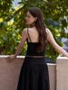 KINDABABY Classic Bustier Blouse Top - Black
