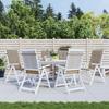 VidaXL Garden Chair Cushions High Back Set of 6 Taupe Fabric 314112