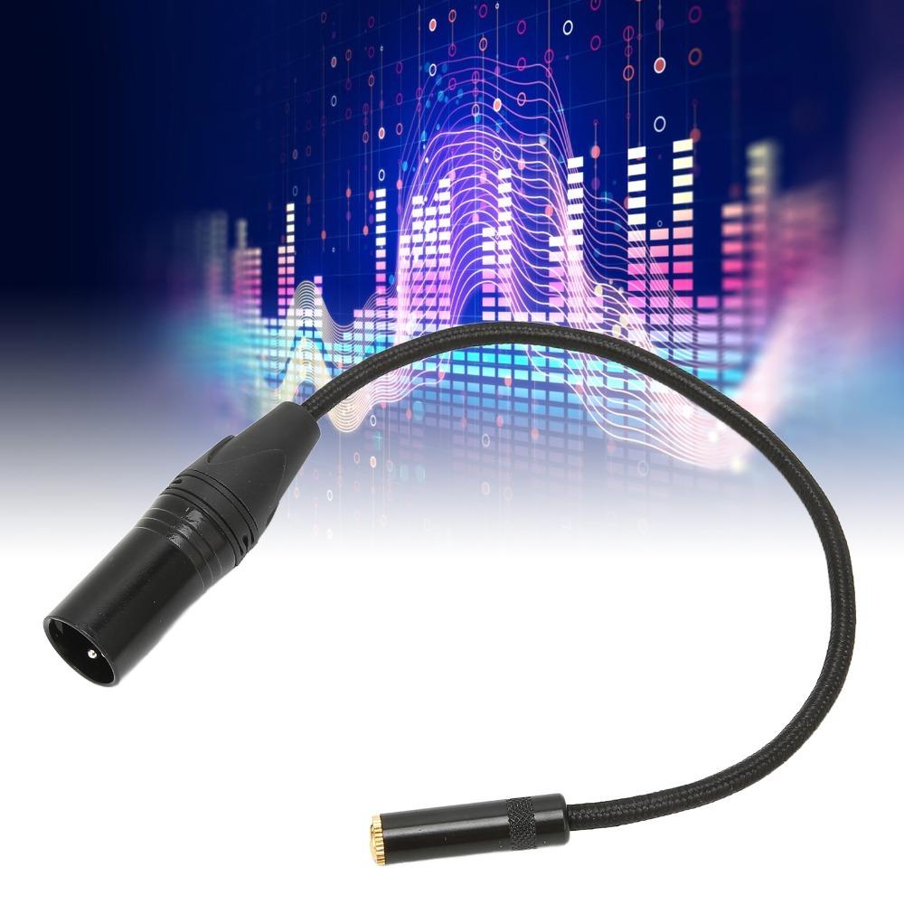 Male To Female Connector 3Pin XLR Male To 3.5mm Female Calbe Nylon Woven Audio Cable  for Mixers