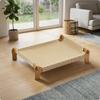 Elevated Cat Bed Raised with Wooden Frame Breathable Furniture for Kittens, Small Pets,