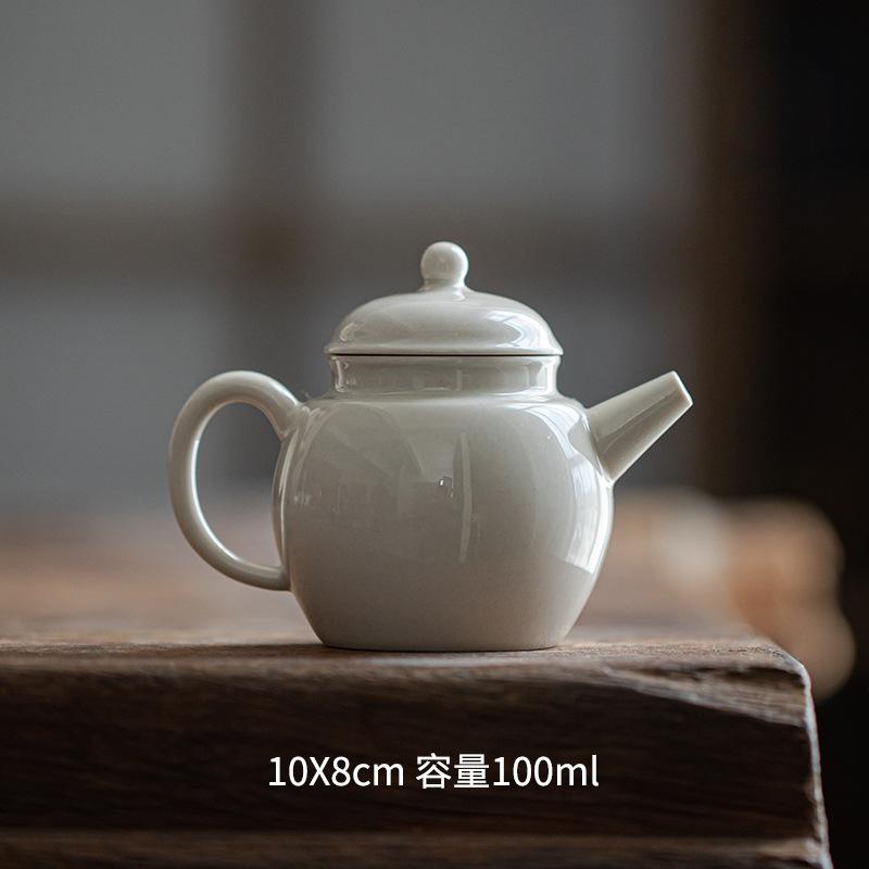 

Чайник ручной работы, глазурованный пеплом растений, японский чайник на одну персону с фильтром, элегантный чайник для заваривания чая, принадлежности для чайного набора, ремесло, 100 мл