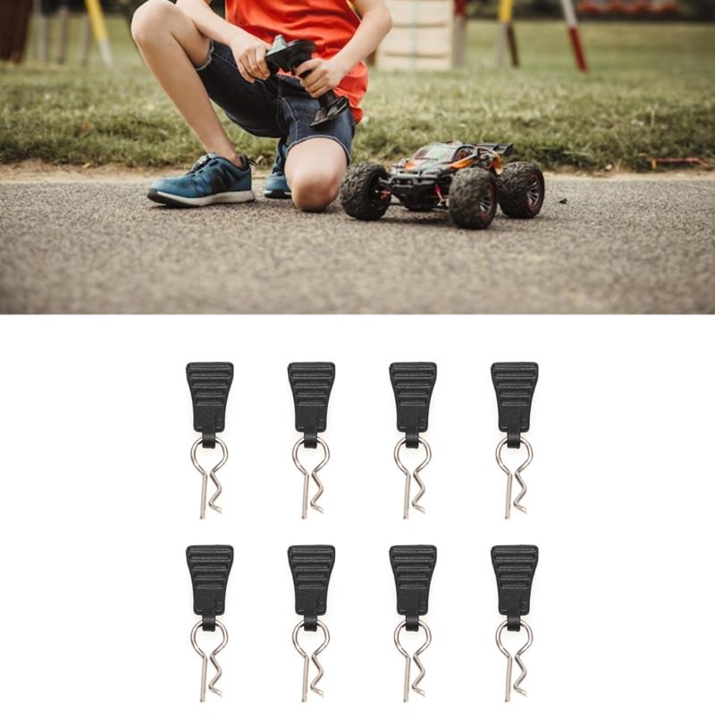 4/8/12pcs Metal R Type Fix Clip for Remote Control Car Body Shell Secure Mounting 1/12 Scale Model Body Shell Fixation