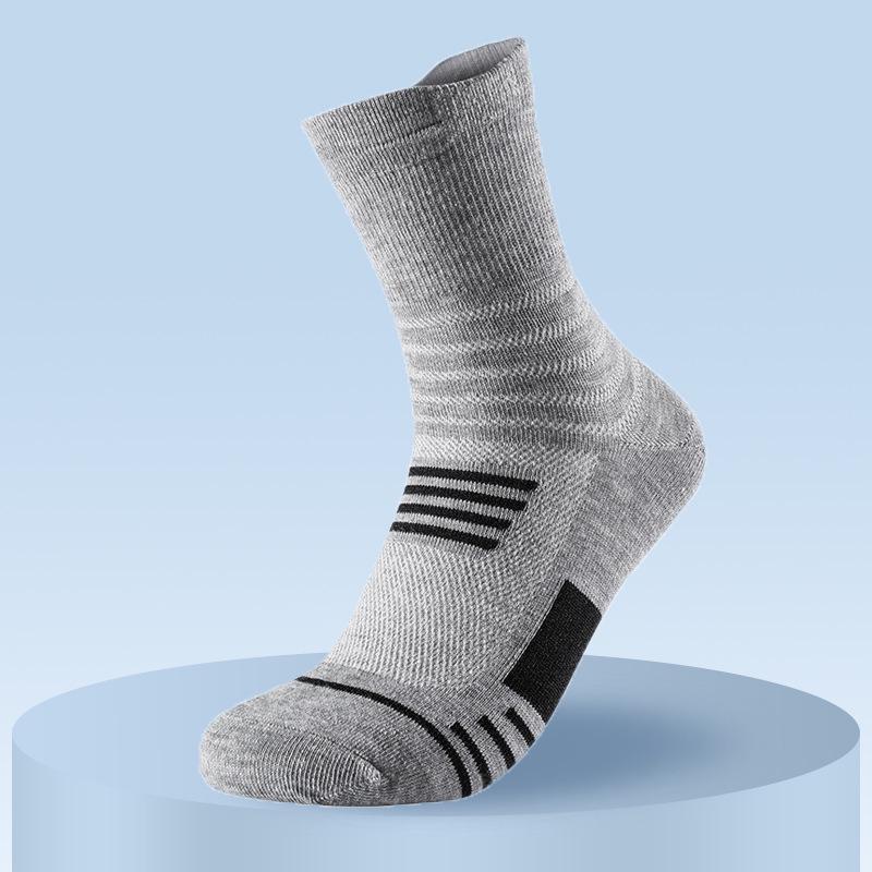 Чоловічі дихаючі нековзні спортивні баскетбольні шкарпетки - короткі/середні/високі, з товстим/тонким махровим низом, стійкі до запаху