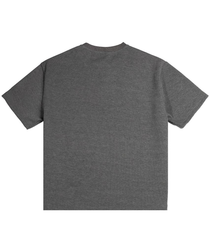 Peulonteuakaibeulaeb [2Pack] Waffle Cotton Henley Neck Short Sleeve T-Shirt [2Color]