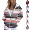 Printed Casual Hoodie Coat Long Sleeve Zipper Sweatshirt Cardigan Jacket Pocket Women Fashion Autumn Winter