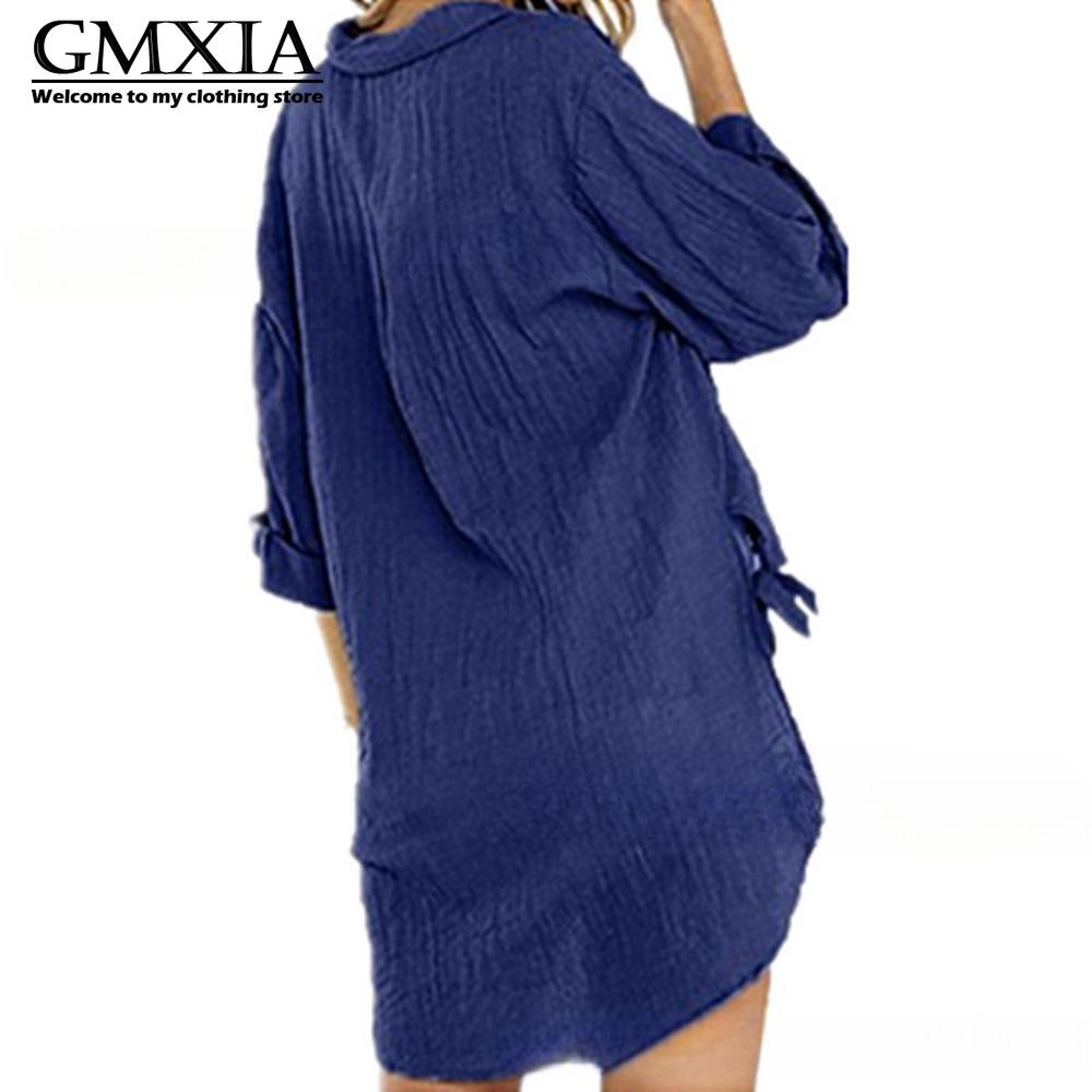 GMXIA Dámská móda Ležérní Volnočasové Jednobarevné S potiskem Dlouhý rukáv POLO Límec Halenky a Košile