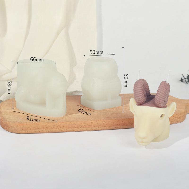 

DIY Кролик Животное Комбинация Набор Гипсовые Украшения Формы 2 ШТ./КОМПЛЕКТ Зодиак Свеча Ладан Силиконовая Форма светло-серый