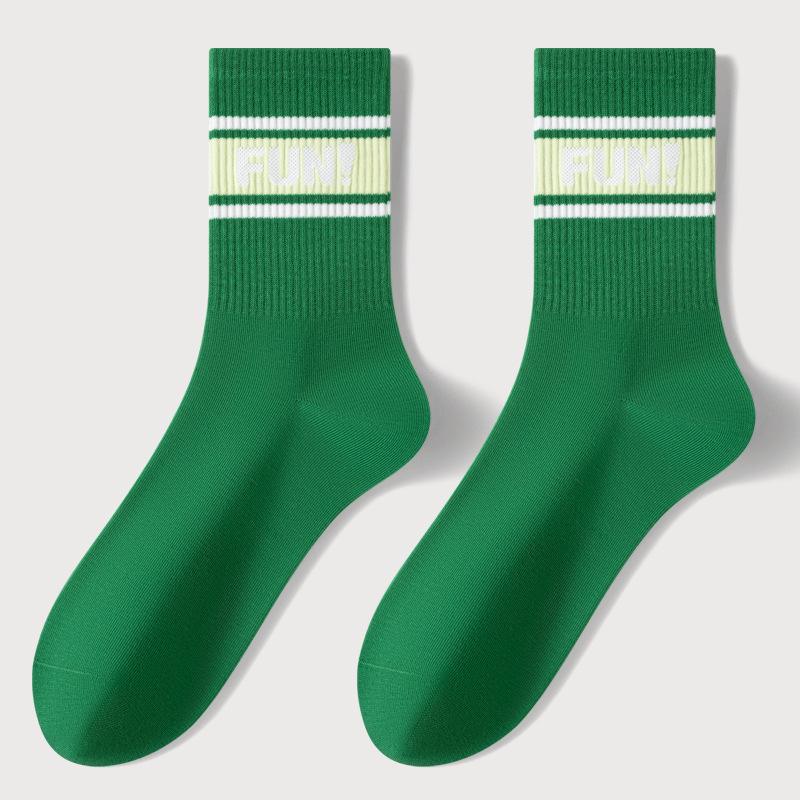 Men's Spring and Autumn Character Letter Movement In Tube Socks