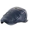 White Fang Hunting Retro Leather and PU Stylish for CZ569 Cap, Stitched, Cool, Leather, Dandy, Adults, Men's, (Navy)