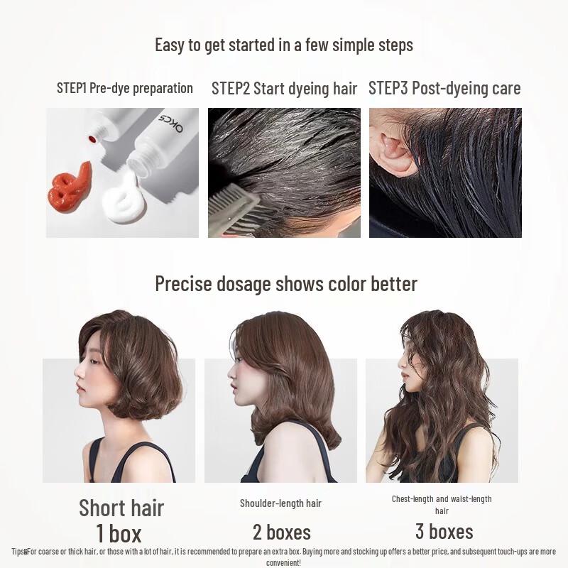 XiangLeMei Plant Extract White Hair Coverage Dye Cream