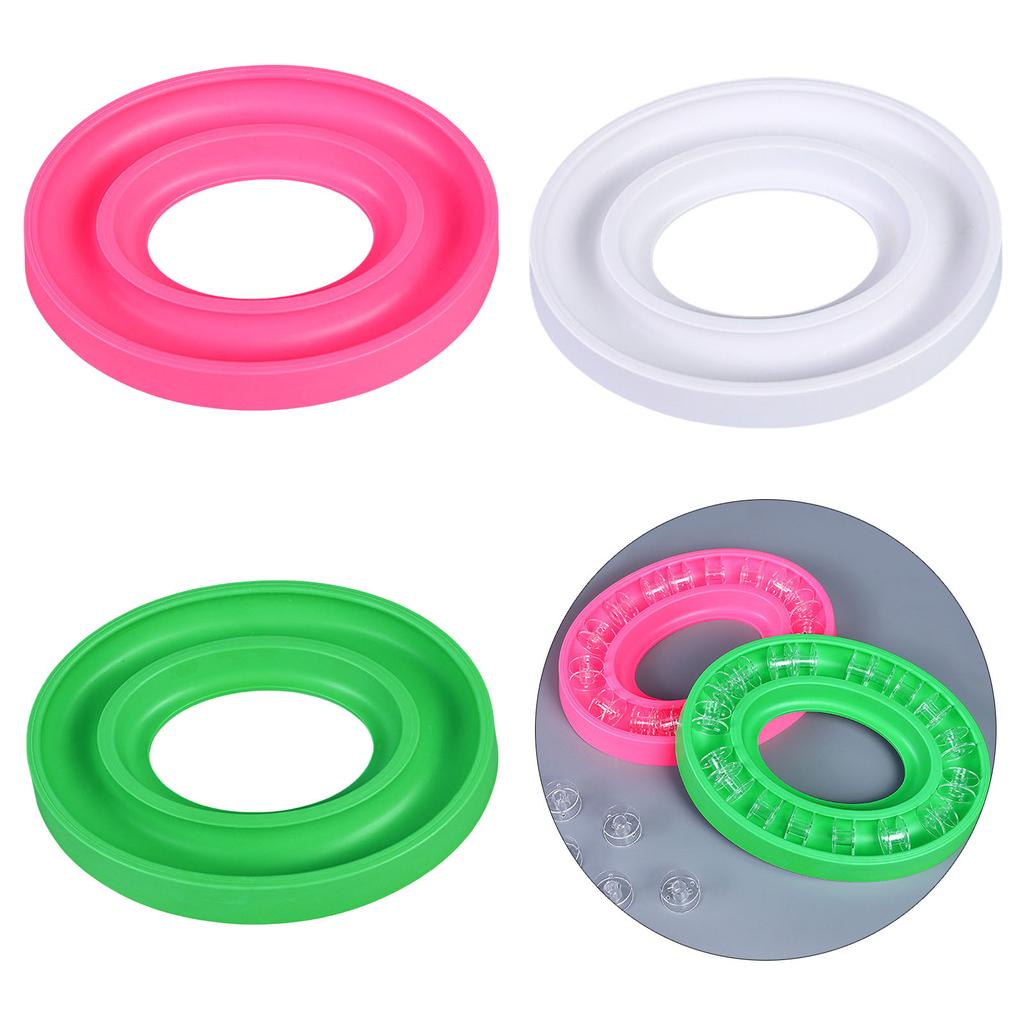 2Pcs Bobbin Holders Rings Flexible Silicone Bobbin Organizers Holders Bobbin Storage Case Sewing Thread Bobbins Case
