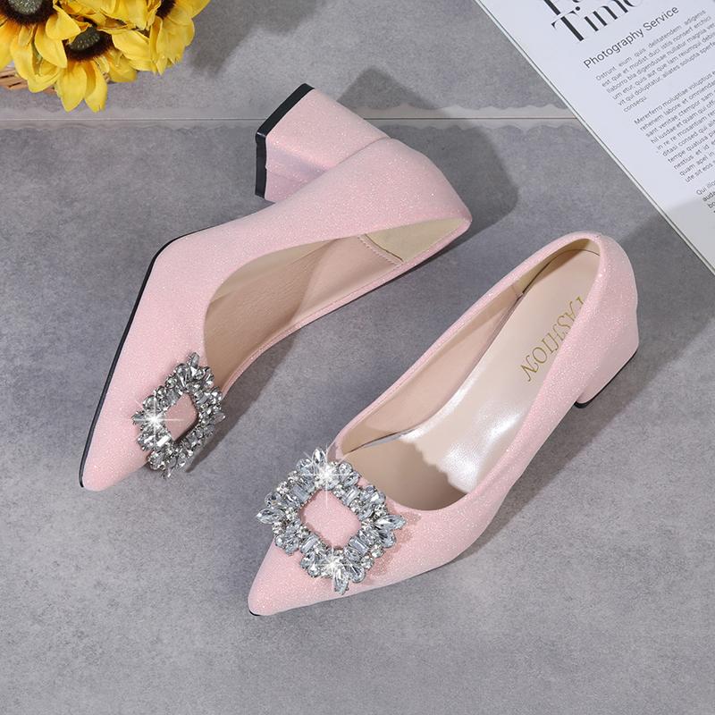 

Мода Женские Одинарные 2025 Новые Балетки Мягкая Кожа Маленькие Кожаные Туфли Низкий Каблук 40 розовый