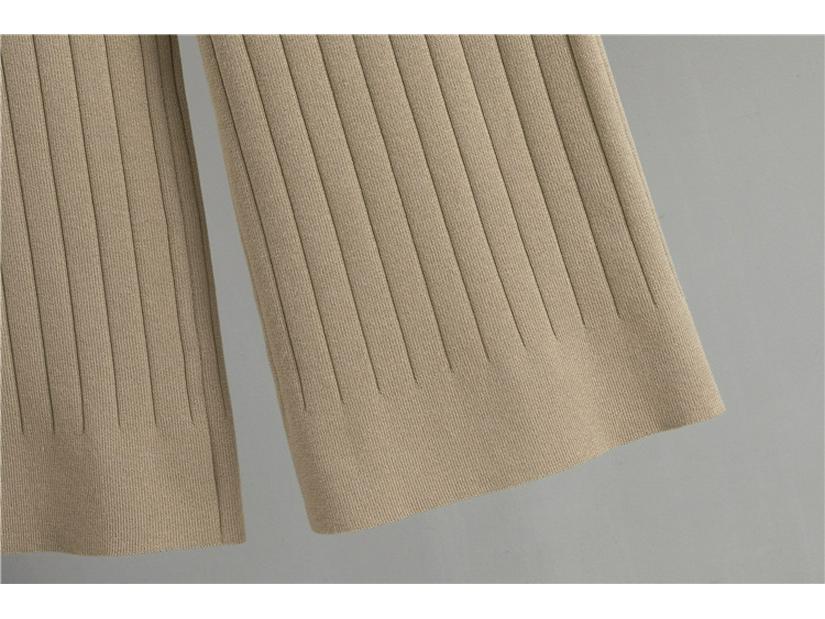 Korean Slim Fit Fragrant Wide-Leg Pants & Sweater 3-Piece Set for Women - 2025 Spring/Autumn