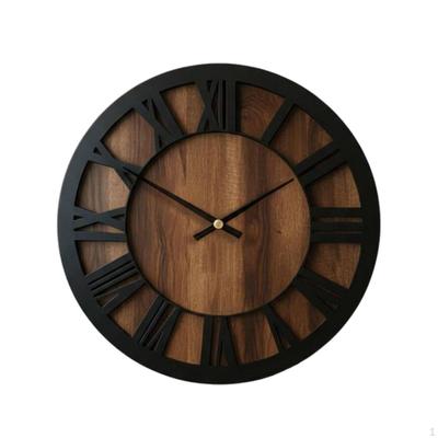 Wood Grain Wall Clock Modern Design Nordic Accurate Sweep Movement Home Decor for