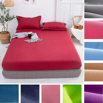 2025 Single/Full/Queen/King Solid Color Fitted Sheets King Size Mattress Protector Bed Cover Bed Sheets Bedsheet Solid Bedspreads 100% Waterproof