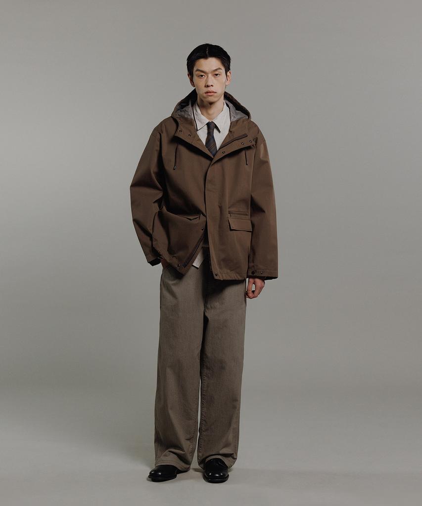Blankroom 3-Layer Hoodie Parka_Brown