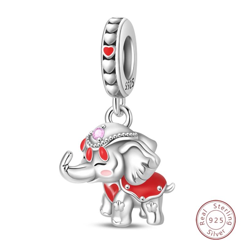 Cute Copper Metal Capybara Black Cat Elephant Sausage Dog Charm Bead Components Bead Components Compatible With 3mm Authentic Original Bracelets Do