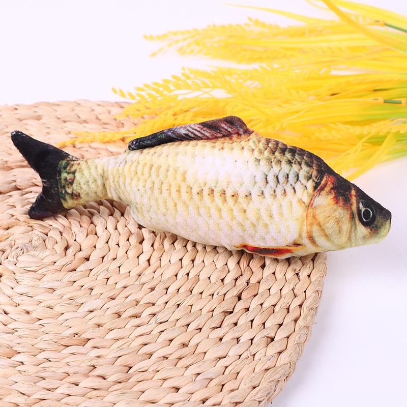 Catnip Fish Teaser Stick: Durable, Self-Amusing Toy for Teeth Grinding & Boredom Relief.