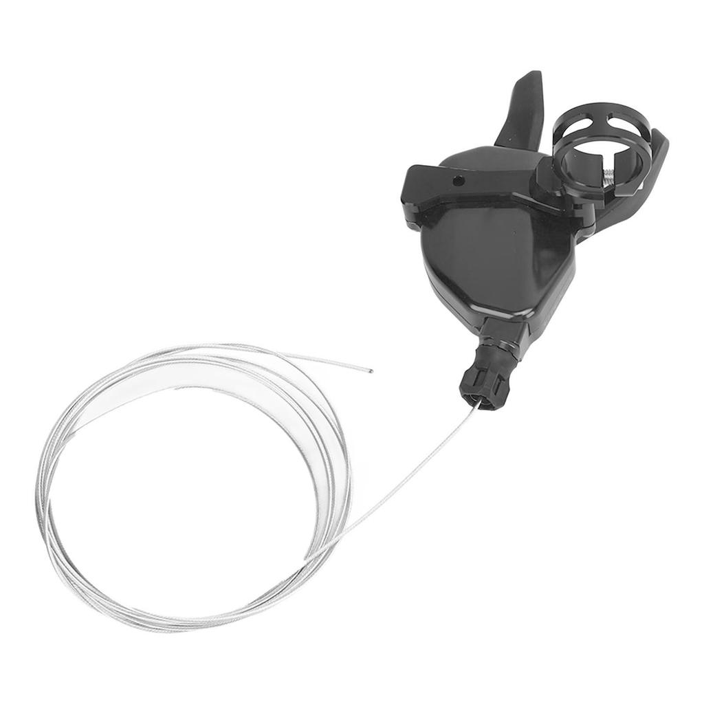 Folding Bike Thumb Shifter 7 Speed Aluminum Alloy Bike Thumb Gear Shifter for 22.2MM Handlebars Black