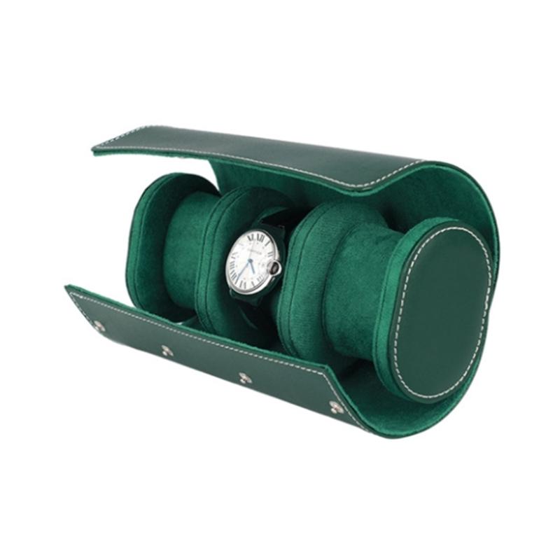 Caixa de Armazenamento Portátil para Relógios com 1/3 Compartimentos Rolo de Couro Vintage Chique para Relógios Estojo de Viagem Organizador de Bolsas para Relógio de Pulso Caixas