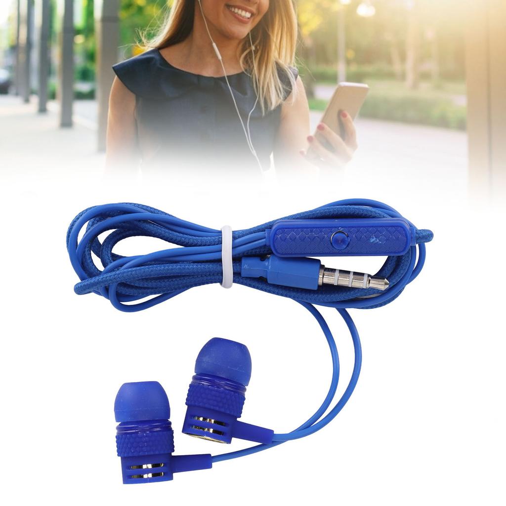 JY‑075 3.5mm Plug Headphones Noise Isolation Wired Earbuds with Mic and Call Controller for Exercise