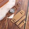 20mm 22mm 24mm Vintage Watch Band with Mat Tray Retro PU Leather Watch Strap Men Universal Replacement Wristband Accessories