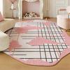 Irregular Shape Bedroom Decor Purple Carpet Fluffy Soft Study Floor Mat Thick Plush Rug Leopard Pattern Carpets for Living Room