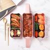 3-layer lunch box 900 ml portable wheat straw bento boxes MICRO-ONT BOX Dishwashers Tableware Food Storage School Office Feeding Container | Breakfast