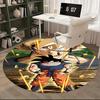 1pc Dragon Ball Z Goku Super Saiyan Round Carpet - Anime Cartoon Design Chair Mat, Non-Slip Rug for Office, Home Decor, Living Room